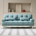 Tapicerowana sofa do salonu, tapicerowany tkaniną, kolor: jasnoniebieski