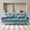 Tapicerowana sofa do salonu, tapicerowany tkaniną, kolor: jasnoniebieski